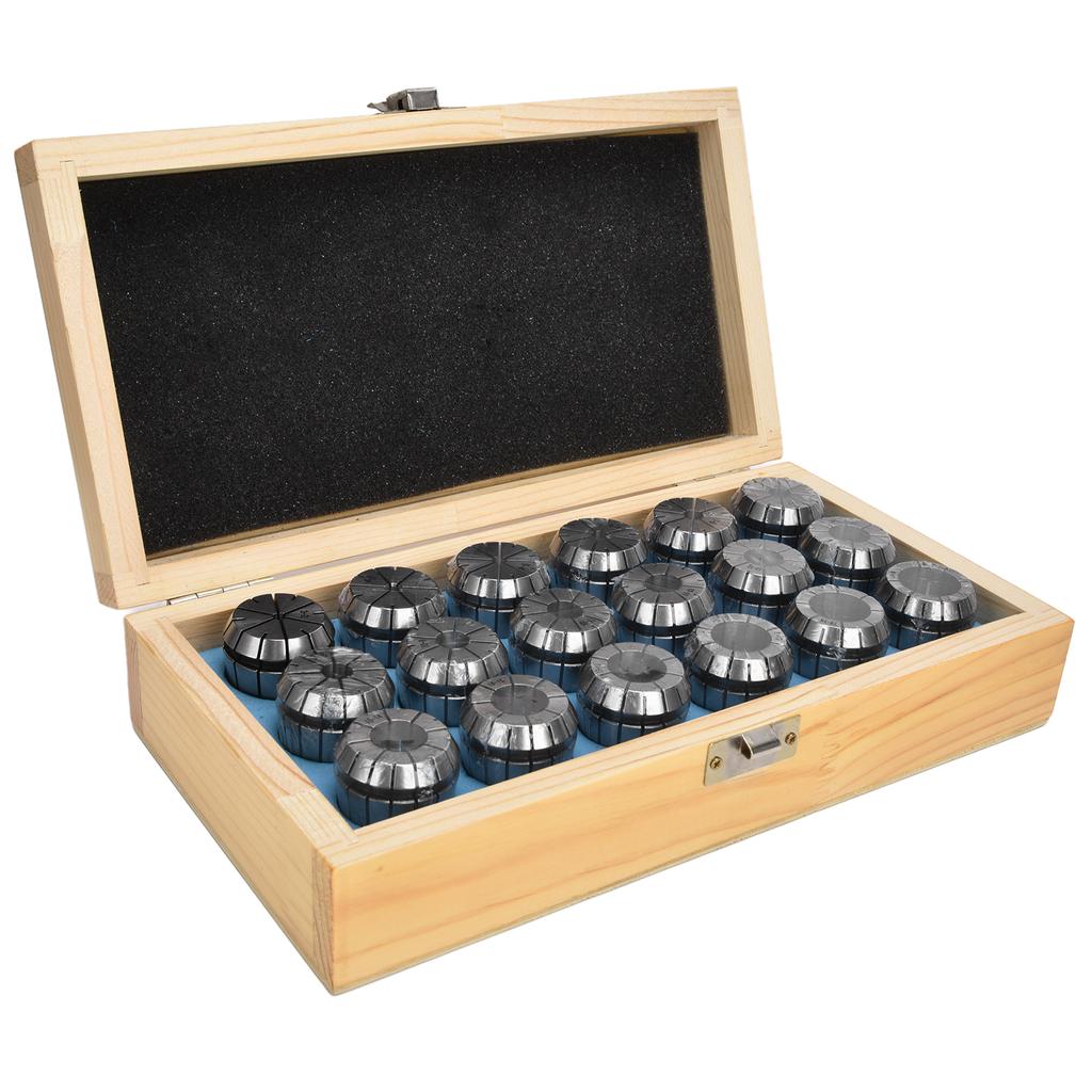 18Pcs ER32 Spring Collet Carbon Steel Milling Lathe Chuck Set for CNC Engraving Machine 3?20mm