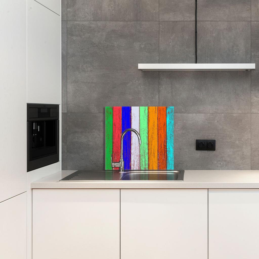 PANNELLO IN VETRO PER CUCINA 65x60 Colorato