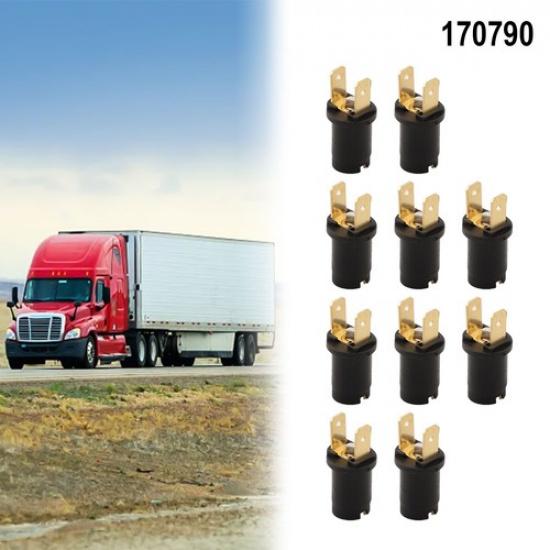 Side Light Bulb Holder 170790 85785055 for Ba9s 989233 Bulb Pack of 10