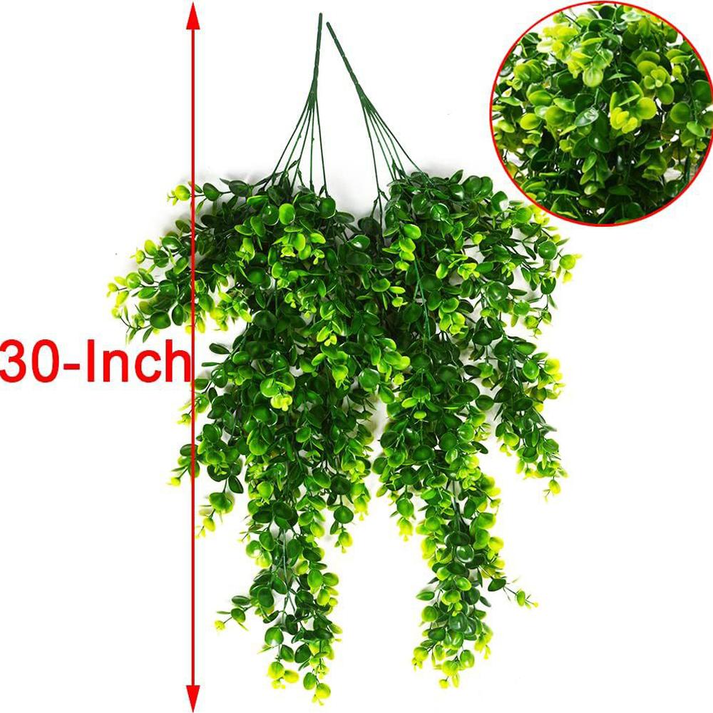 Artificial Persian Grass Vine Hanging Plants Fake Fern Greenery Garland for Wall Decor Indoor Outdoor UV Resistant Home Office
