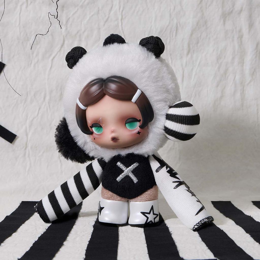 POP MART SKULLPANDA Seria Off Mode Pluszowa Lalka Wisiorek Ślepy Pudełko Uroczy Breloczek Ozdoba do Torebki