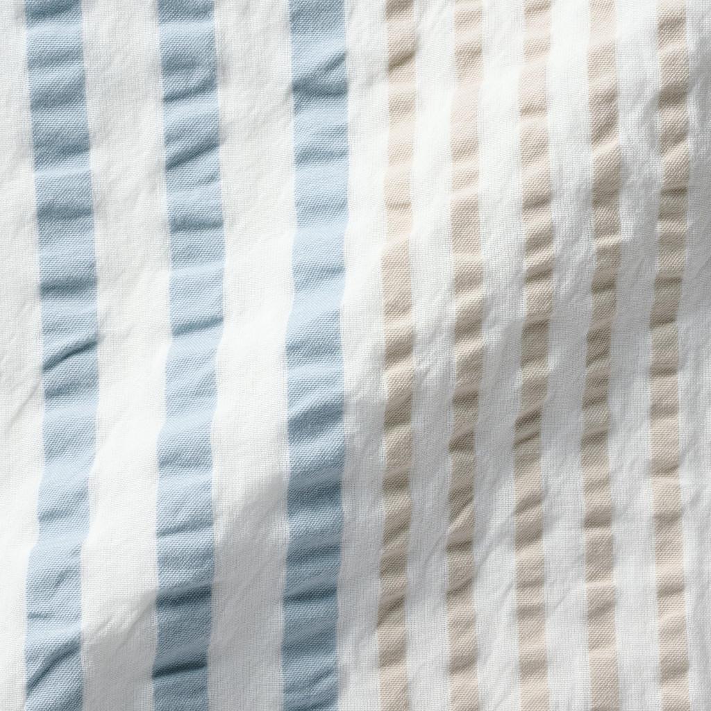 MUJI Cotton Soccer Weave Blue 76400752 Pillowcase, 50x70cm, Stripe,