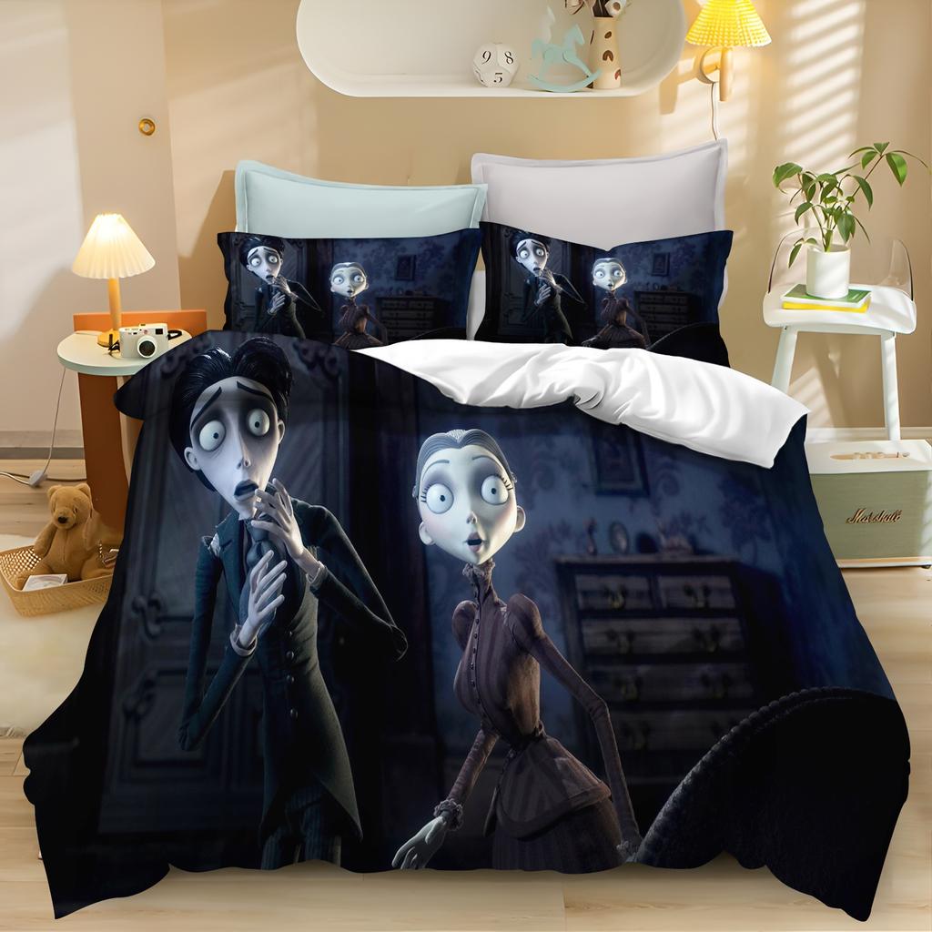 Corpse Bride Bettwäsche-Set Bettbezug-Set Luxus Kinder-Bettdecken-Sets King-Size Zuhause