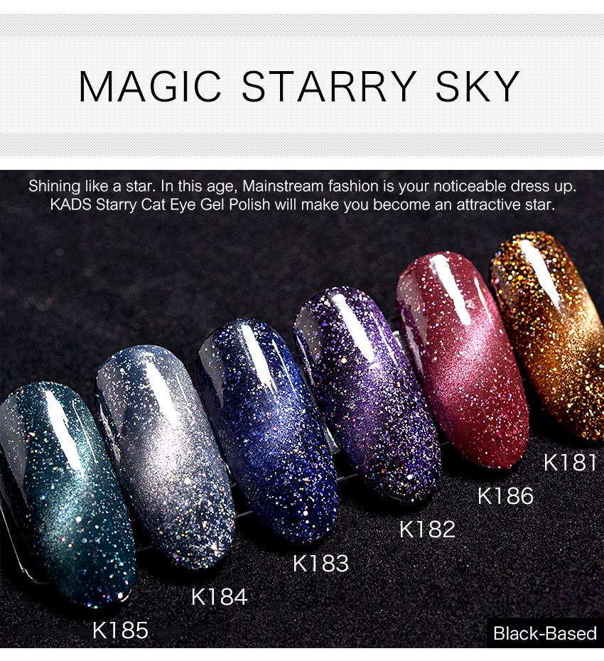 KADS 9.5ml Cat Eye Gel Nail Polish UV Lacquer 57 Colors Gel Nail Polish Semi Permanent Varnish