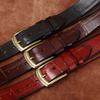 Belt Men's Retro Hand-Made Knife Cutting Leather Pin Buckle Fashion Trendy Unique Thick First Layer Cowhide Man's Belt
