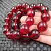Sipin Künstliches Blutrot Runde Perle & Imitation Bernstein Bienenwachs Armband Schnur