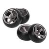 4Pcs RC Car Tires and Rims for Wltoys K989 K969 P939 284131 128 Remote Control Car Titanium