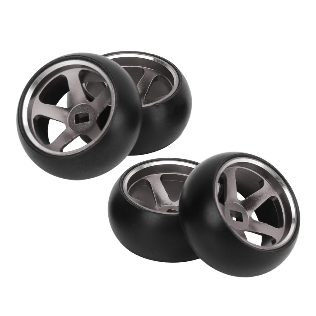 4Pcs RC Car Tires and Rims for Wltoys K989 K969 P939 284131 128 Remote Control Car Titanium