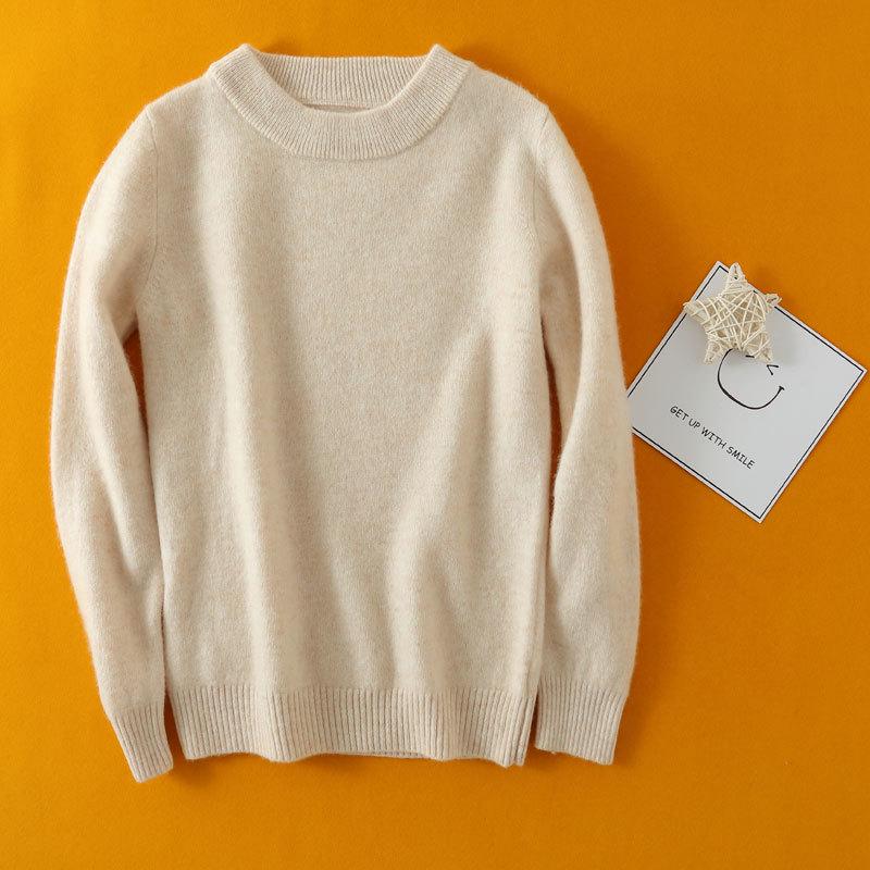Premium Children's Cashmere Sweater: Boys' Half-Neck & Girls' Base Layer Wool Jumper