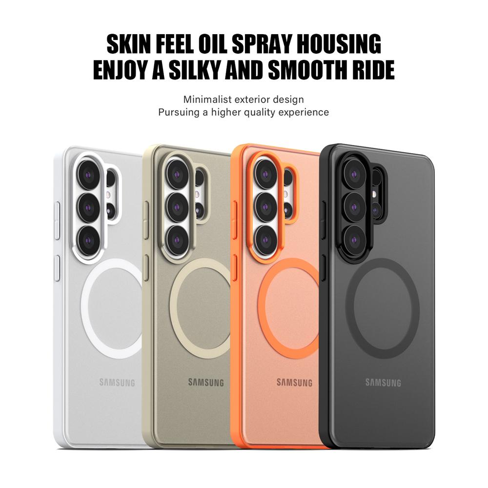 For Samsung Galaxy S26 Ultra S26 Plus For Magsafe Matte Translucent Phone Case Magnetic Wireless Charging Shockproof Clear Cover