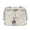 Rhombus chain small bag women's new high-end bright diamond box bag shoulder messenger bag