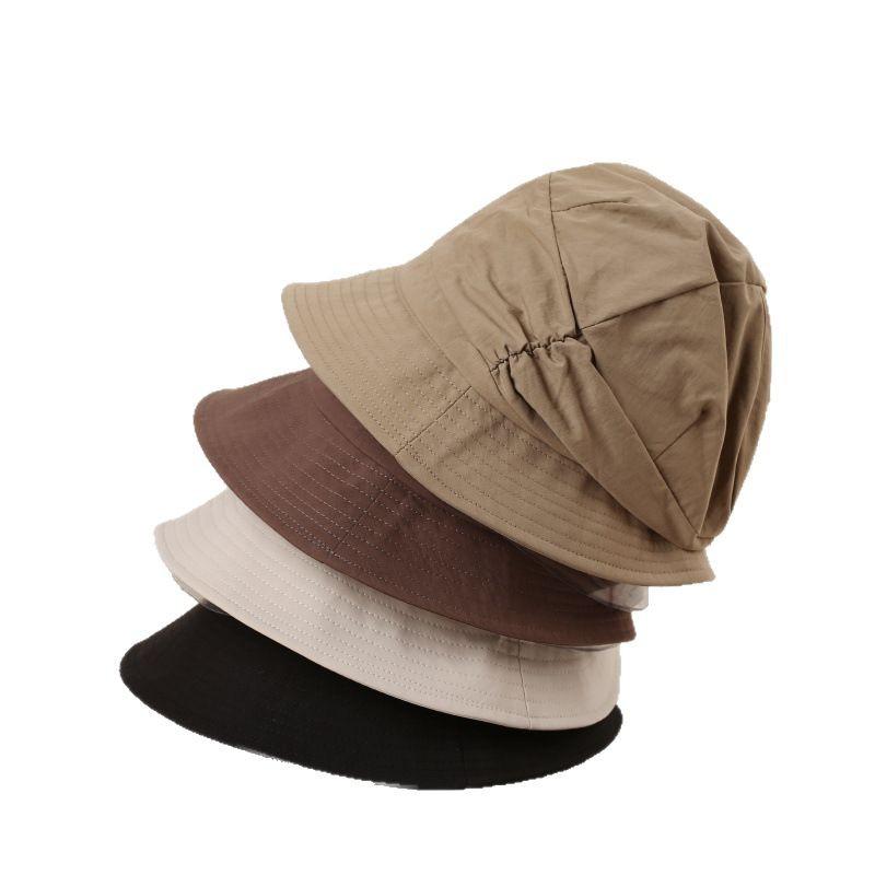 Japanese Fold Splicing Stitching Eaves Casual Fashion Versatile Street Basin Hat Travel Bucket Hat Painter Hat New