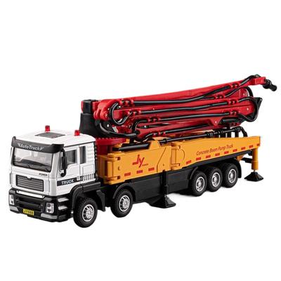1/50 Cement Pump Truck Alloy Model, Unique Tabletop Ornaments, Best Collectibles for Car Model Lovers, Halloween Toy Gifts