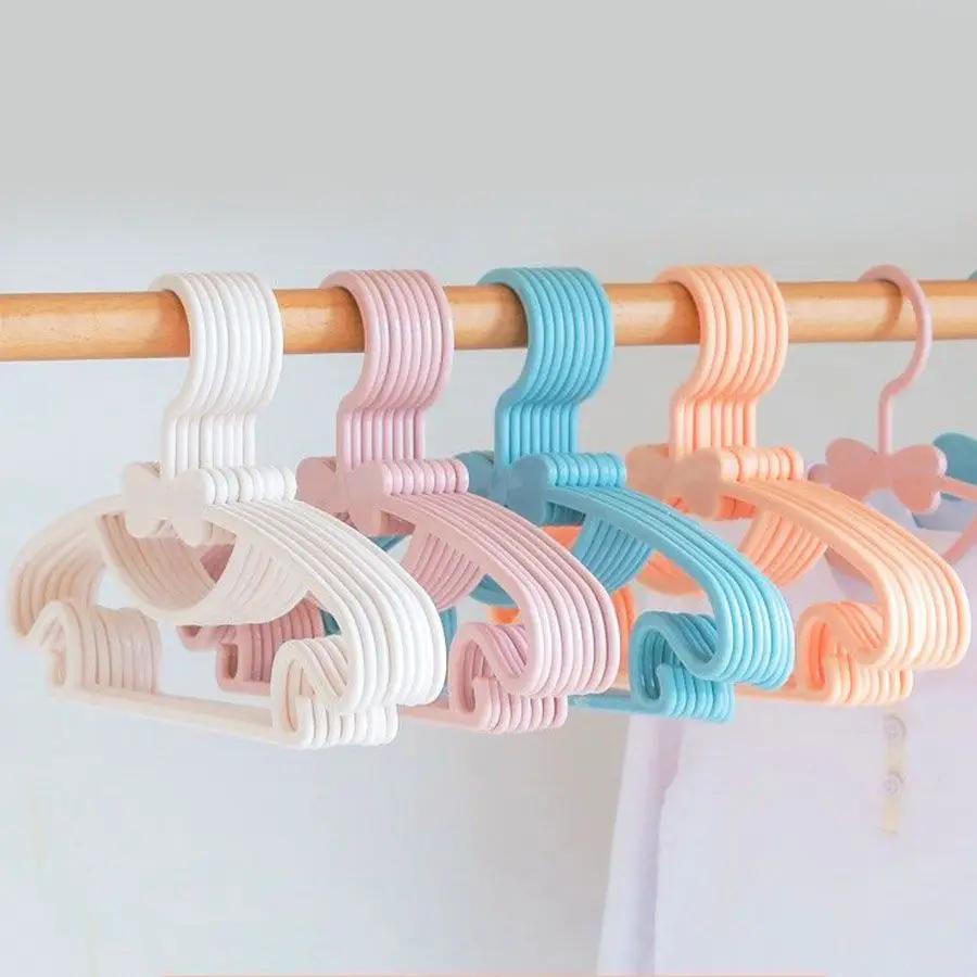 10PCS Non Slip Baby Clothes Hanger Drying Rack Small Toddler Hangers Traceless Support Organizer Newborn Children Kids