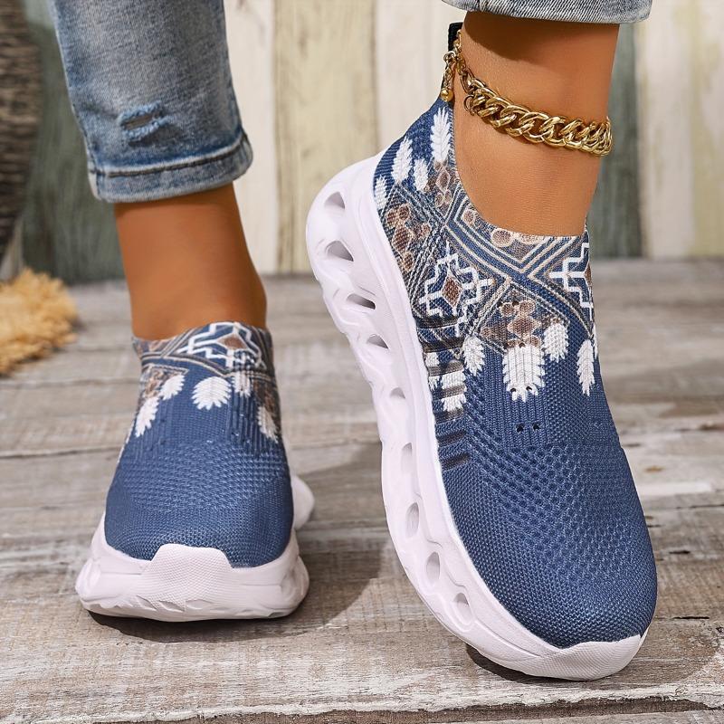Women's Slip-Resistant Slip-Reserving Low-Top Sneakers - Blue/White/Black/Beige/Gray/Teal/ Navy/ Brown/Black/White/Gray/Blue/Beige - Arch Support