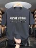 Unisexunisex New York City Graphic Tshirt Casual Crew Neck Short Sleeve Streetwear Top