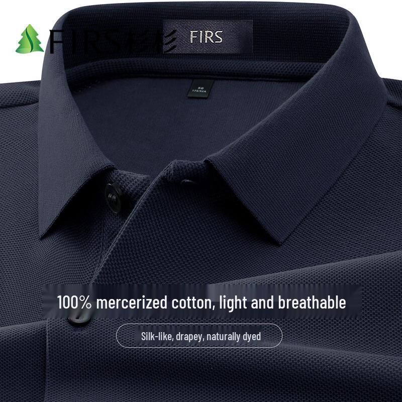 FIRS Men's 100% Cotton Mercerized Short-Sleeve Polo Shirt