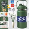 Vacuum Insulated Large Capacity Tumbler 2000/2500ml Stainless Steel Leakproof Water Bottle for Camping Hiking