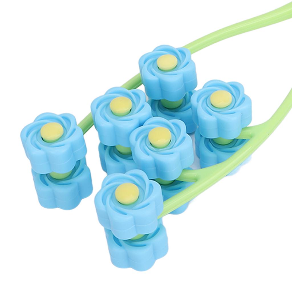 Face Roller Multiple Rollers Concave Convex Particles Comfortable Handle Multiple Rollers V Shaped Face Massager