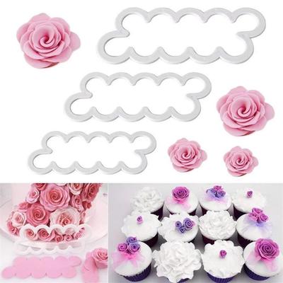 3D Rose Flower Fondant Cutter Cake Mould Mold Sugarcraft Decor Kitchen Tool