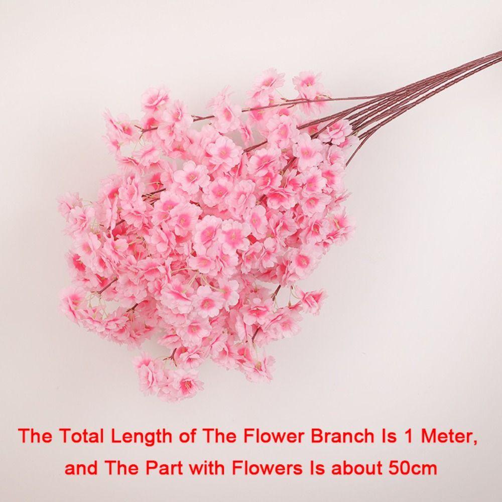 Simulation Branch Artificial Cherry Blossom Multiple Color Encrypted Cherry Artificial Flowers Spring Cherry Fake Flowers