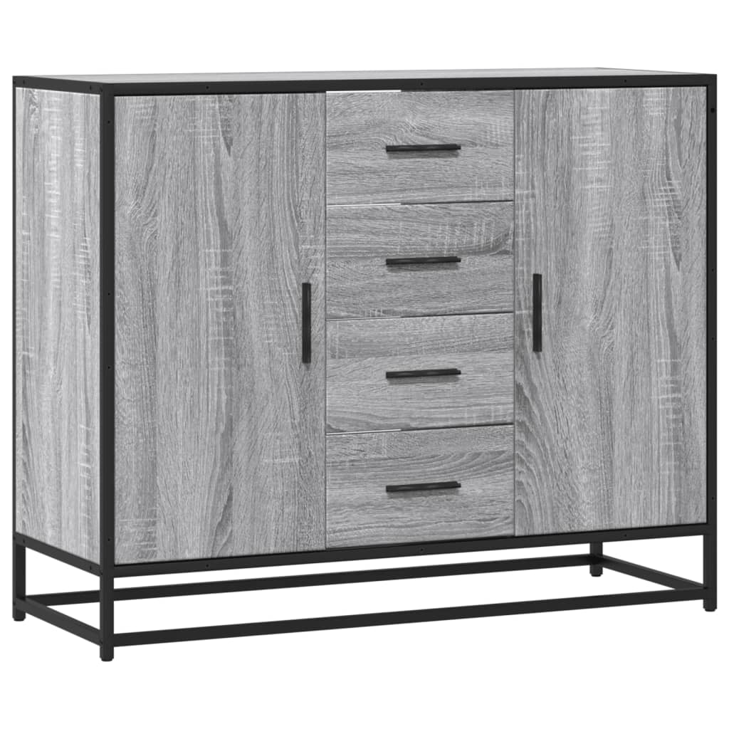 Sideboard Gray Sonoma 92x35x76 cm Particleboard