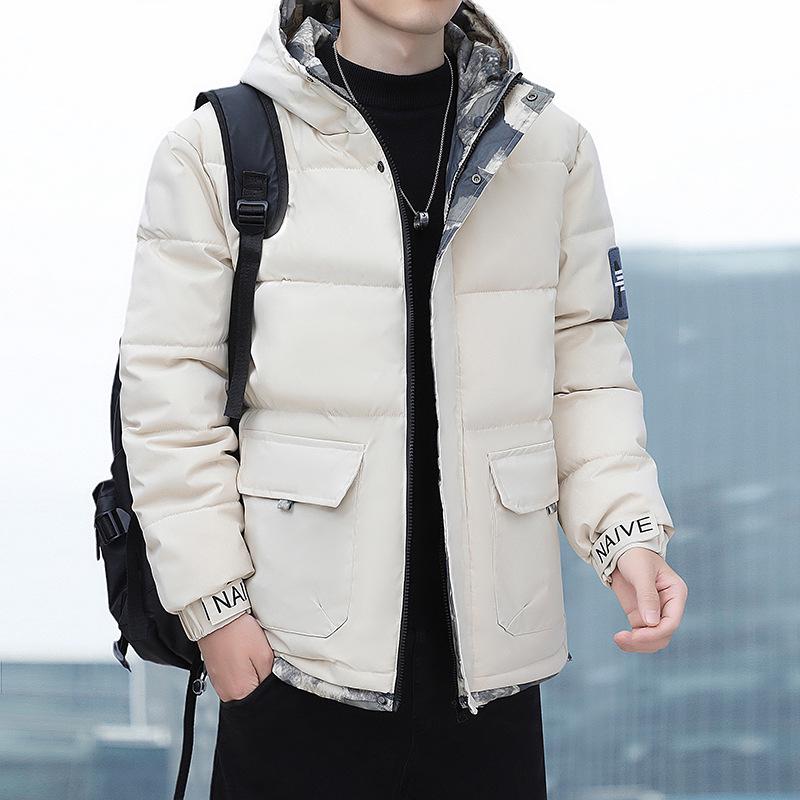 

Men s High-Quality Hooded Winter Jacket - Thickened, Warm, Cotton-Padded, Short-Length Coat for Autumn and Winter 4XL хакі