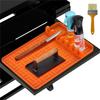 AEE4-Silicone Griddle Tools Mat ,Spatula Mat With Drip Pad,Side Shelf Mat Grill Utensils Holder Griddle Accessories