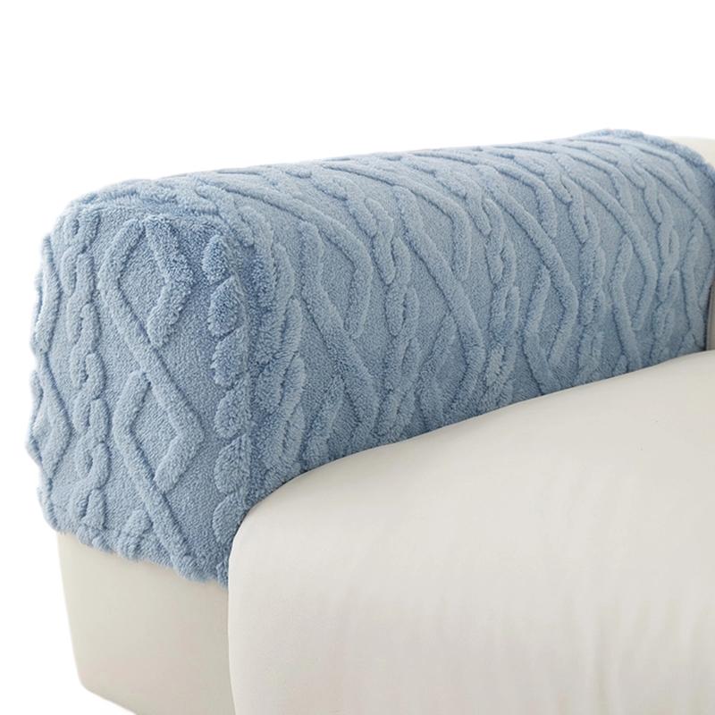 Luxurious Plush Sofa Arm Cover For Comfort And Warmth Furniture Protector Machine Washable Fuzzy Armrest Slipcover