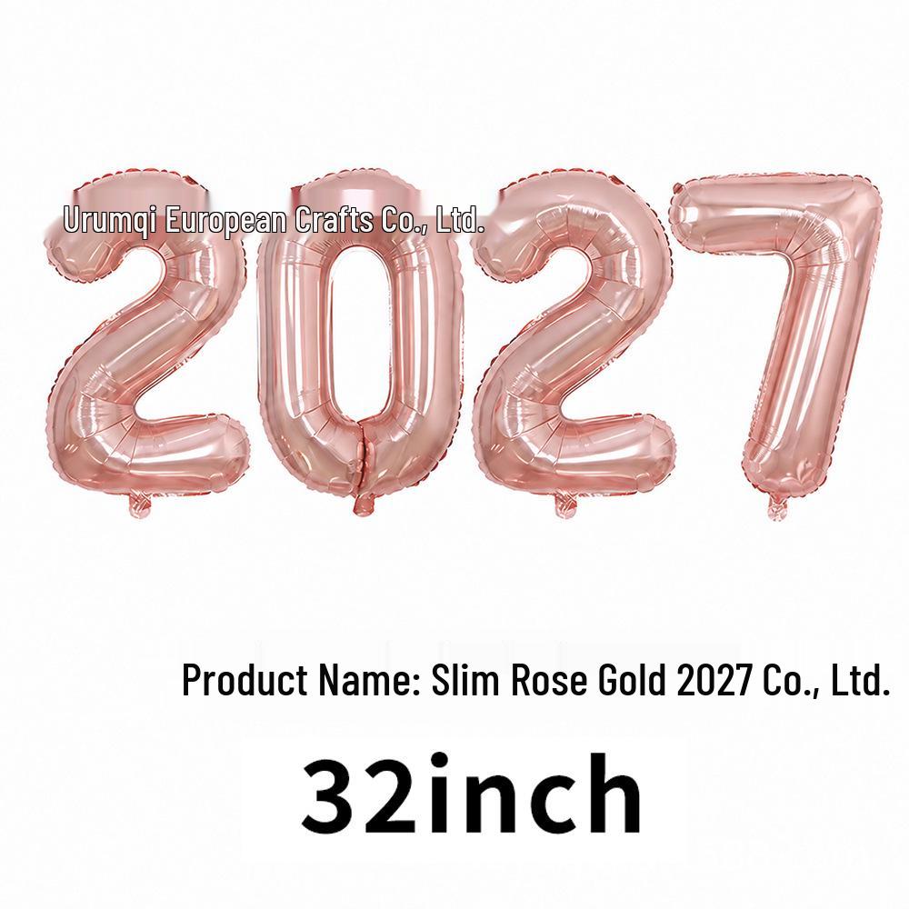 2026 Large Foil Number Balloons Set: 32'' & 40'' for New Year's Celebrations