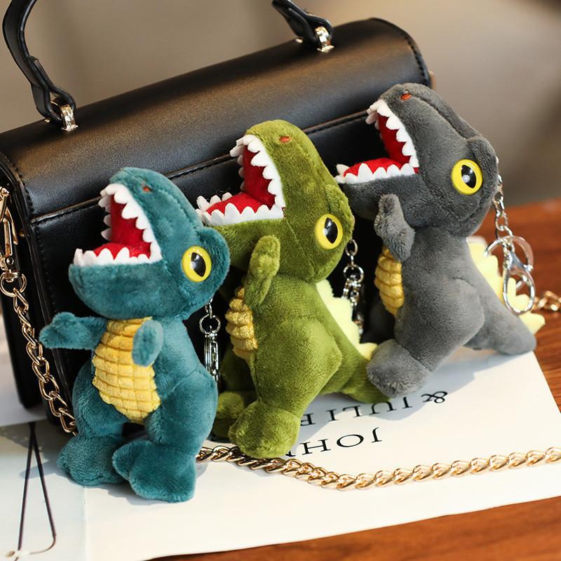 Cute Dinosaur Mini Plush Keychain Cozy Trex Toy Perfect For Bag Decorations