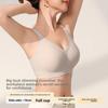 Plus Size Seamless Pilates Full Bust Minimizer Bra, Full Coverage Anti-Sag Side Gathering Curvy Shaping Bra