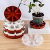 Soucoupe Robuste pour Pot de Fleur Jardinière Plateau d'égouttement avec Nervures surélevées Soucoupe Ronde Collecteur d'eau pour Utilisation en Pot de Plante Intérieur Extérieur