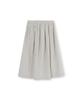 Beulaunyadeu W Shirred Midi Skirt, Ivory Check