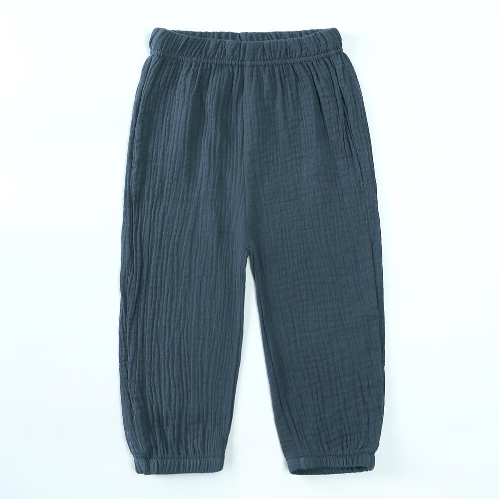 Kids' Summer Korean-Style Double-Layer Cotton Gauze Mosquito-Repellent Retro Pants