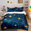 Set Biancheria da Letto Notte Stellata Copripiumino Copripiumino Federe  (1 * Copripiumino 2 * Federe, senza piumino)