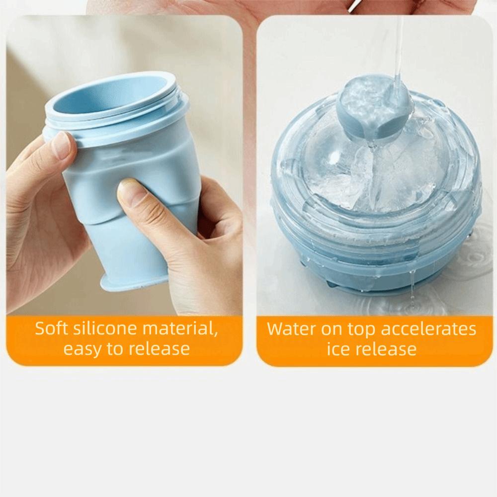 Easy To Demold Folding Ice Mold Cup with Straw Silicone Collapsible Mug Ice Mold Cooler Cup Home