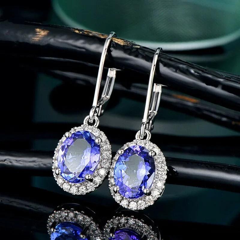 2026 New Colorful Crystal Zircon Bridal Earrings, European and American Personalized Fashion Trend, High End Jewelry