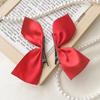 2pcs/set Solid Satin Bobby Hairpin Bowknot Hair Clip Elegant Bow Hair Clip  Girls