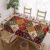 Boho Patchwork Druck Rechteckige Tischdecke für Tischdekoration Küche Esstisch Wasserdicht Wiederverwendbare Tischdecke für Tische Esszimmer