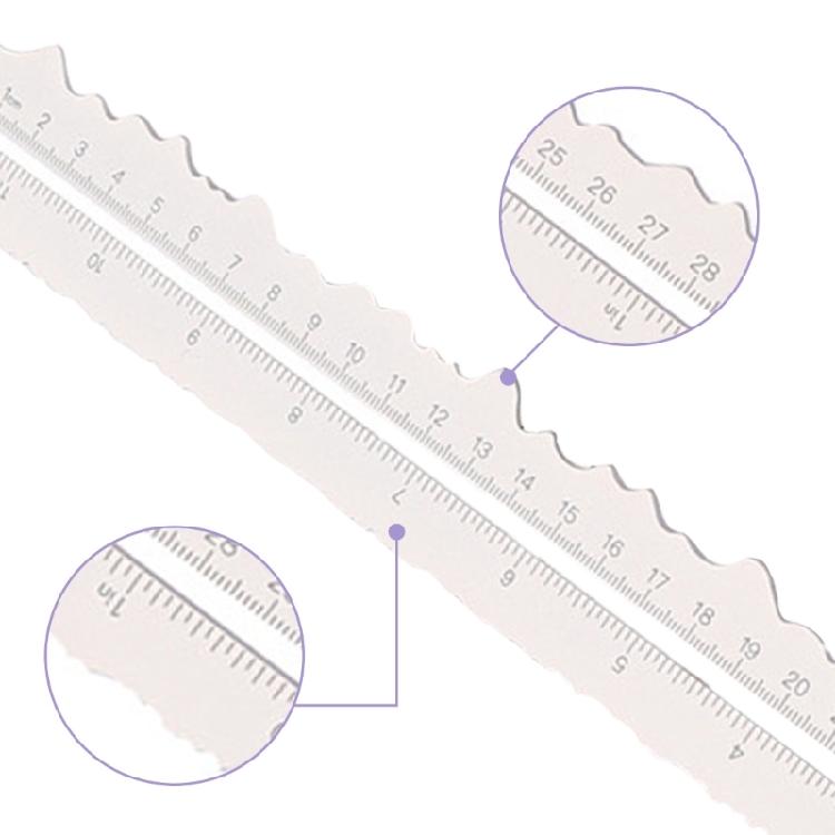 Metal Craft Ruler Paper Tearing Ruler for Embossing Scrapbooking Jagged Edged Ruler for Card Making School Craft Project