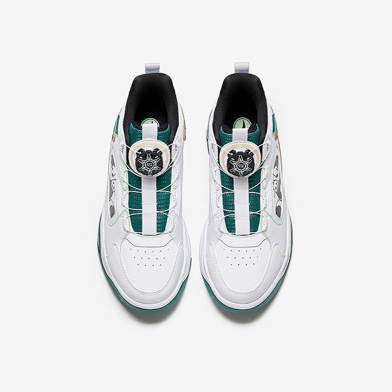 Anta Kids Arc Light Synthetic Leather Fabric Comfortable Trendy Wear Resistant Non Slip High Top Casual Shoes Kids Casual Shoes 312448032-3