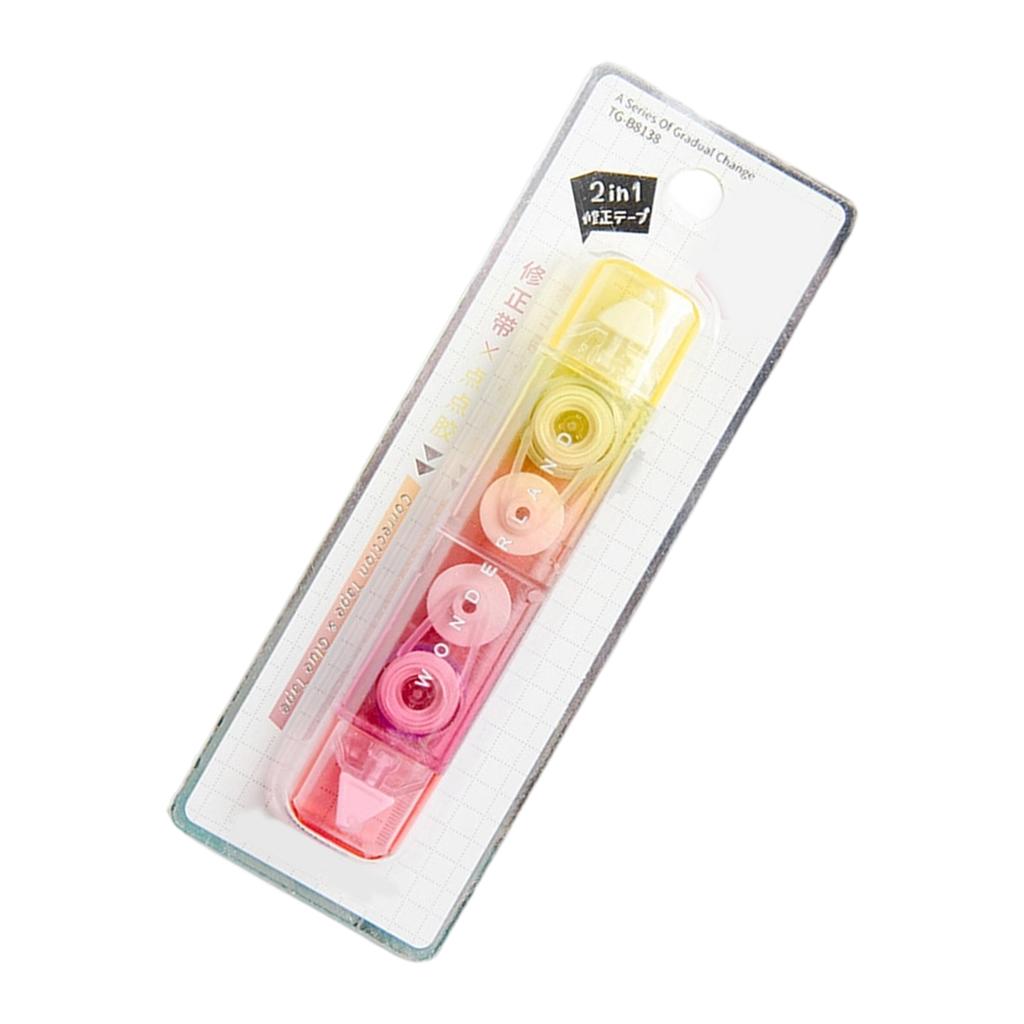 2 In 1 Correction Tape with Adhesive Roller Double Head Correction Tape White Out Tape School Supplies for School
