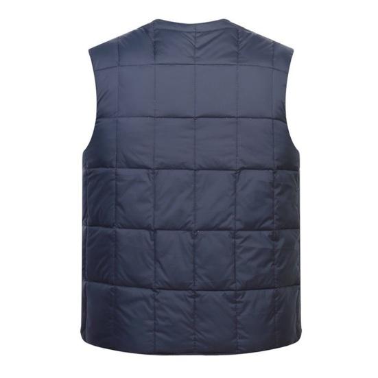 Vest Kåpe V-hals Ermeløs Ensfarget Enkel Breasted Vest Kåpe med Lommer Fortykket Vindtett vest med varm bunn