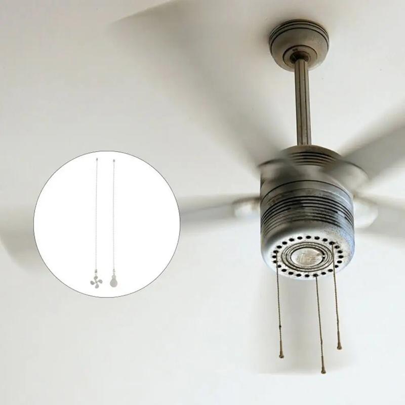 Fan Shape Ceiling Fan Pull Chain Light Shape Chandelier Pull Chain Metal Pendant Pull Chain Extension Chandelier Chain Extender