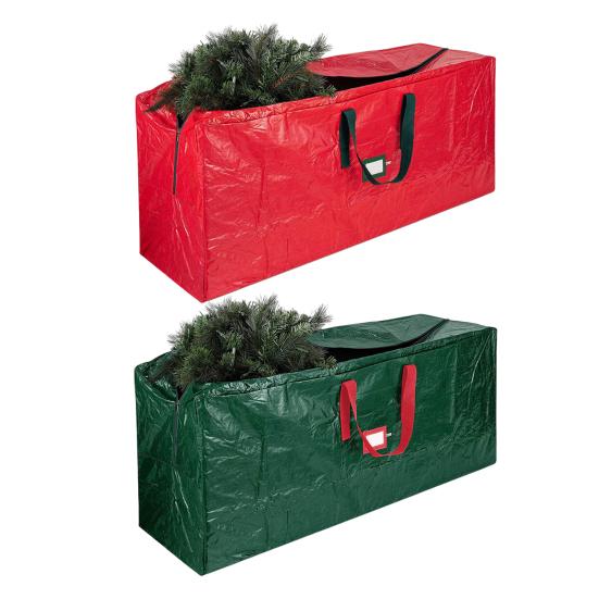 Christmas Tree Storage Bag Generous Capacity Waterproof Dustproof Reinforced Tear-Resistant PE Woven Tree Storage Organizer