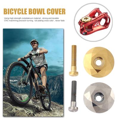 28.6mm Bicycle Headset Fork Tube Cap Steerer Plug MTB Fork Road Bicycle Part CNC Cycling Stem Top Bowl Cover with Screw