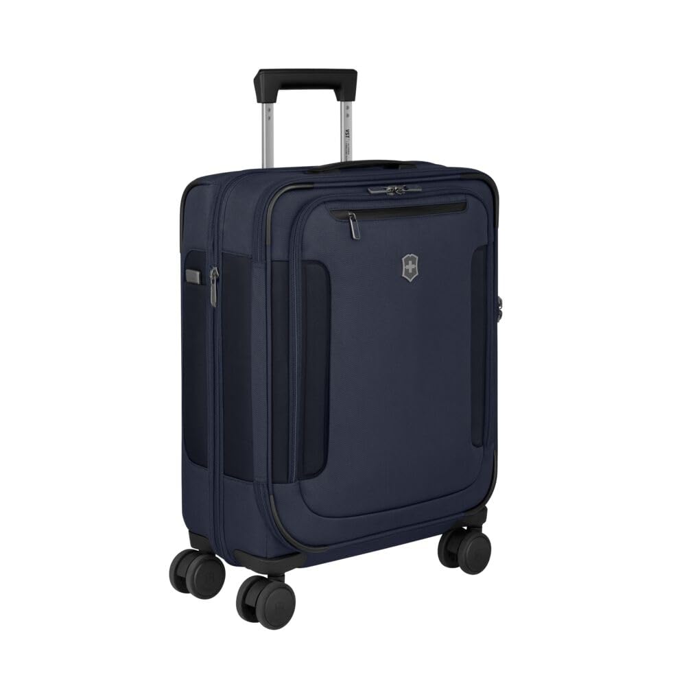 Victorinox Werks Traveler Global Suitcase with 8 Includes Laundry Garment TSA ID Expandable Navy Ideal for and Overseas Product 653658 7.0 Carry-On