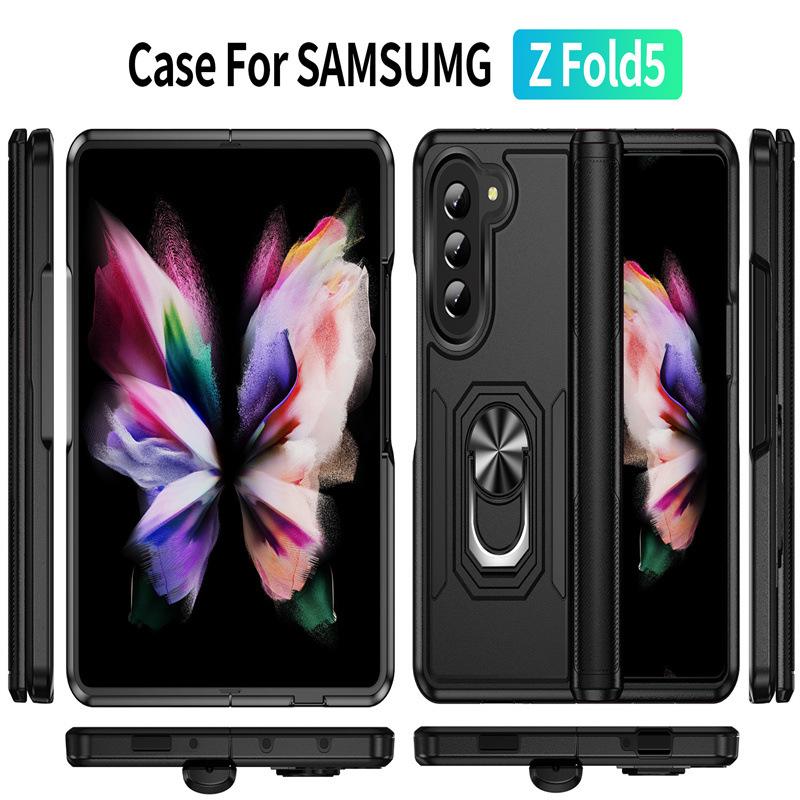 Suitable for Samsung Folding Machine Z Fold 5 Trailblazer with Ring ZFilp 6 Car Bracket Mobile Phone Case