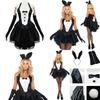 Sexy Women's Bunny Rabbit Costume Cosplay Tuxedo Halloween Outfit With Sweety Bow
